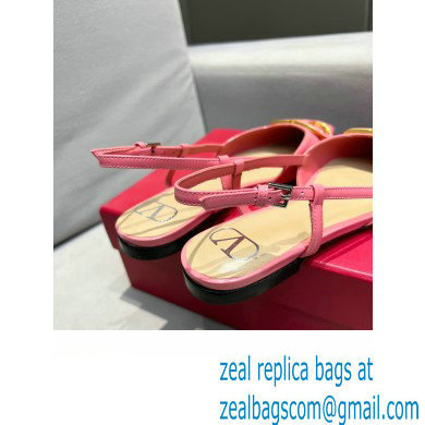Valentino VLogo Signature Slingback Ballet Flats Pink