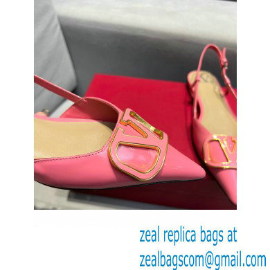 Valentino VLogo Signature Slingback Ballet Flats Pink