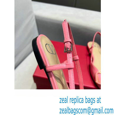 Valentino VLogo Signature Slingback Ballet Flats Pink