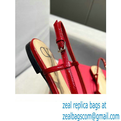 Valentino VLogo Signature Slingback Ballet Flats Red