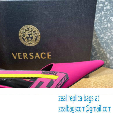 Versace Heel 7cm La Greca Signature Slingback Pumps Fuchsia 2022