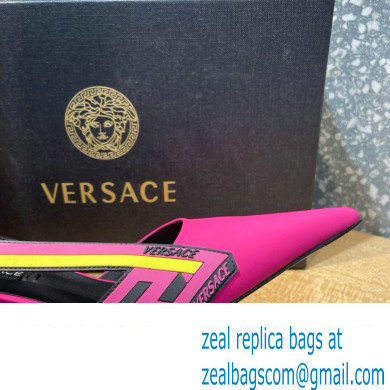 Versace Heel 7cm La Greca Signature Slingback Pumps Fuchsia 2022 - Click Image to Close