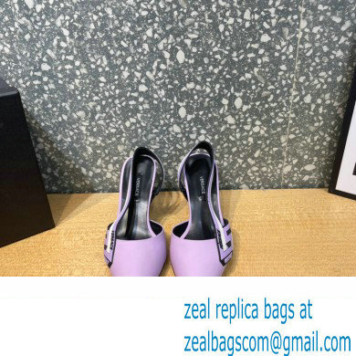 Versace Heel 7cm La Greca Signature Slingback Pumps Lavender 2022