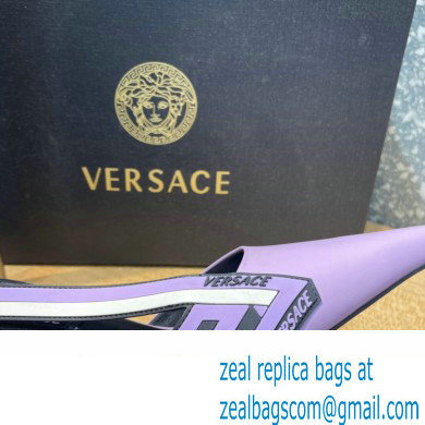 Versace Heel 7cm La Greca Signature Slingback Pumps Lavender 2022