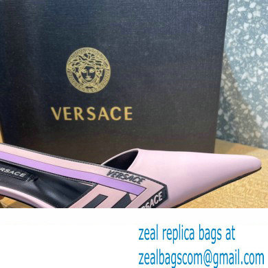 Versace Heel 7cm La Greca Signature Slingback Pumps Pink 2022