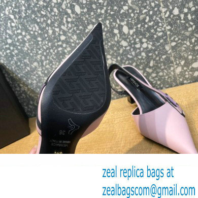Versace Heel 7cm La Greca Signature Slingback Pumps Pink 2022 - Click Image to Close