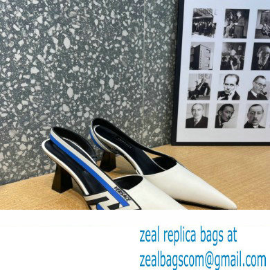 Versace Heel 7cm La Greca Signature Slingback Pumps White 2022 - Click Image to Close