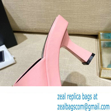 Versace Icon Crysatl Medusa Medallion Heel Mules Leather Pink 2022 - Click Image to Close