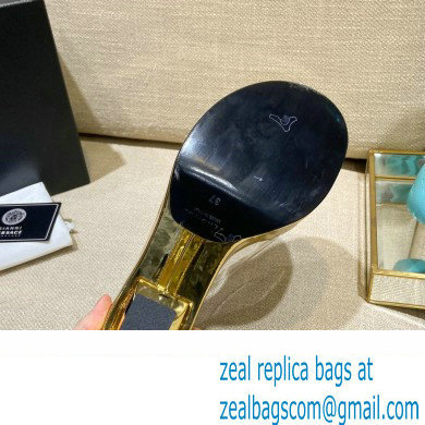 Versace Icon Crysatl Medusa Medallion Heel Mules PVC Gold 2022