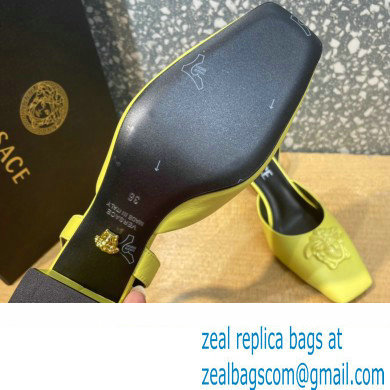Versace heel 5.5cm LA MEDUSA LEATHER SLING-BACK PUMPS yellow 2022