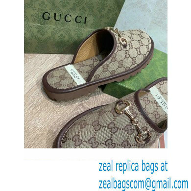 gucci GG Men's slipper with Horsebit BEIGE