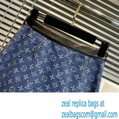 louis vuitton Monogram Jacquard Denim A-Line Skirt 2022