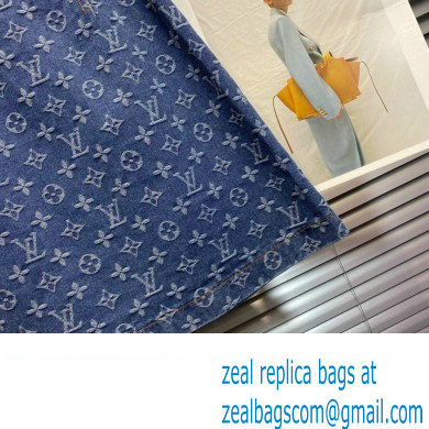 louis vuitton Monogram Jacquard Denim A-Line Skirt 2022