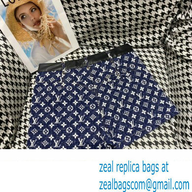 louis vuitton Monogram Jacquard Denim Mini Shorts 2022