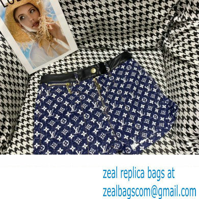 louis vuitton Monogram Jacquard Denim Mini Shorts 2022