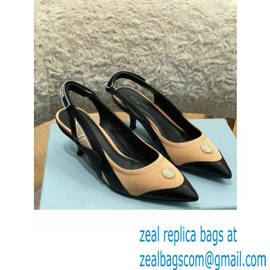 louis vuitton satin and calf leather Archlight Slingback Pumps beige 2022 - Click Image to Close