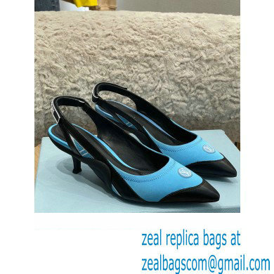 louis vuitton satin and calf leather Archlight Slingback Pumps blue 2022