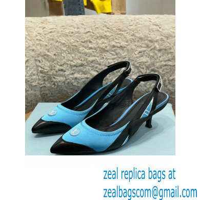louis vuitton satin and calf leather Archlight Slingback Pumps blue 2022 - Click Image to Close