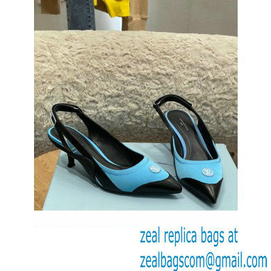 louis vuitton satin and calf leather Archlight Slingback Pumps blue 2022