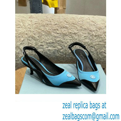 louis vuitton satin and calf leather Archlight Slingback Pumps blue 2022 - Click Image to Close