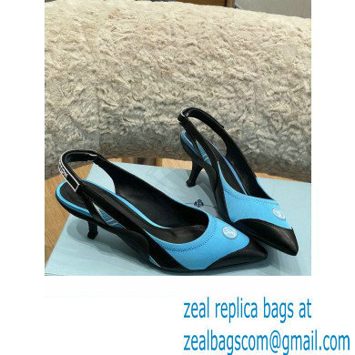 louis vuitton satin and calf leather Archlight Slingback Pumps blue 2022