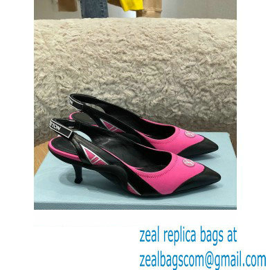 louis vuitton satin and calf leather Archlight Slingback Pumps fuchsia 2022