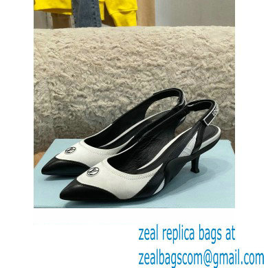 louis vuitton satin and calf leather Archlight Slingback Pumps white 2022 - Click Image to Close