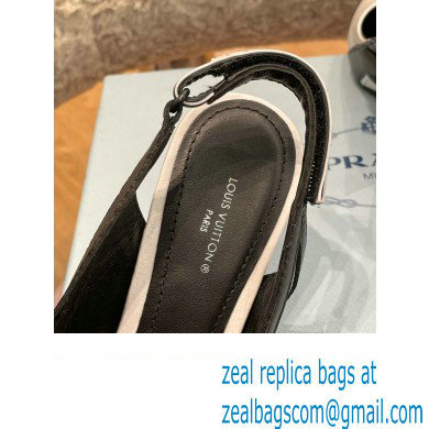 louis vuitton satin and calf leather Archlight Slingback Pumps white 2022 - Click Image to Close