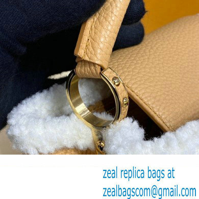 louis vuitton shearling Capucines BB/mm bag m59267