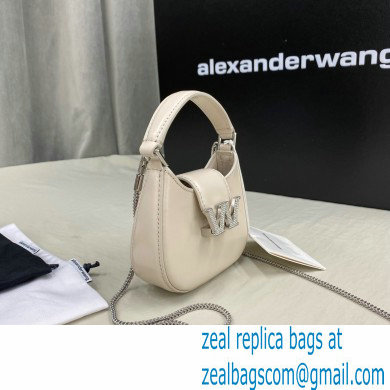 Alexander Wang W Legacy Micro Hobo Bag In Leather Creamy 2022