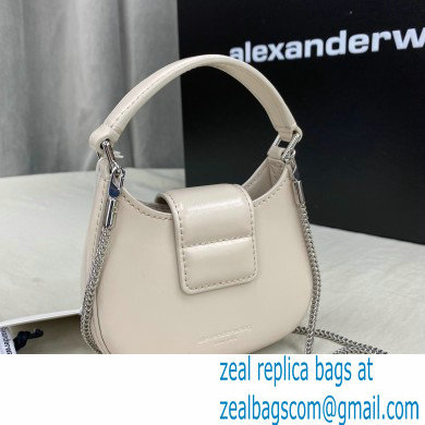 Alexander Wang W Legacy Micro Hobo Bag In Leather Creamy 2022 - Click Image to Close