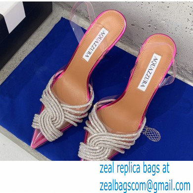 Aquazzura Heel 10cm PVC Gatsby Sling Slingback Pumps Fuchsia 2022 - Click Image to Close