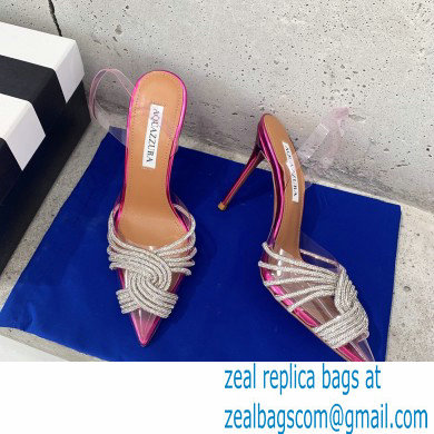 Aquazzura Heel 10cm PVC Gatsby Sling Slingback Pumps Fuchsia 2022 - Click Image to Close