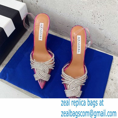 Aquazzura Heel 10cm PVC Gatsby Sling Slingback Pumps Fuchsia 2022