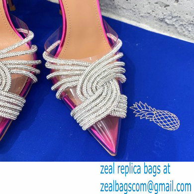 Aquazzura Heel 10cm PVC Gatsby Sling Slingback Pumps Fuchsia 2022 - Click Image to Close