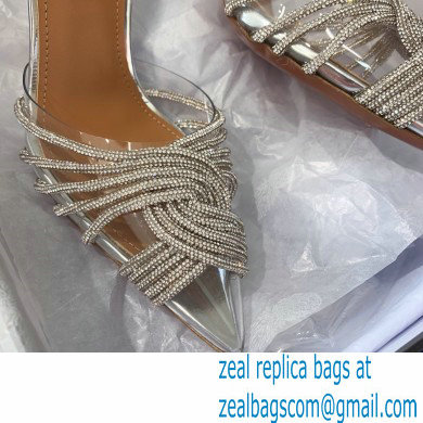 Aquazzura Heel 10cm PVC Gatsby Sling Slingback Pumps Silver 2022