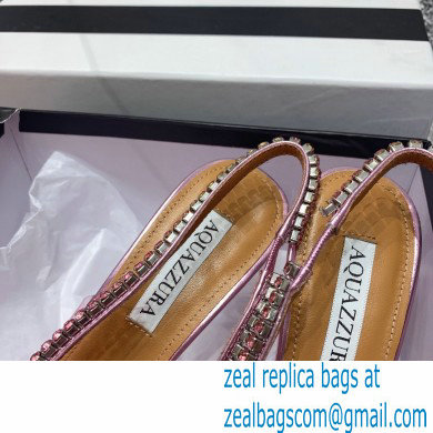 Aquazzura Heel 10cm PVC Seduction Crystal Pumps Pink 2022 - Click Image to Close