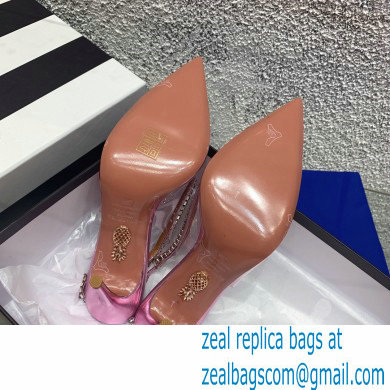 Aquazzura Heel 10cm PVC Seduction Crystal Pumps Pink 2022