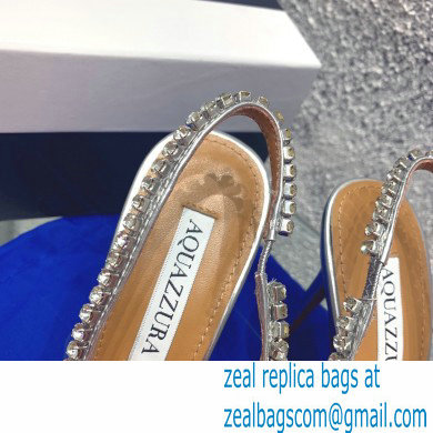 Aquazzura Heel 10cm PVC Seduction Crystal Pumps Silver 2022