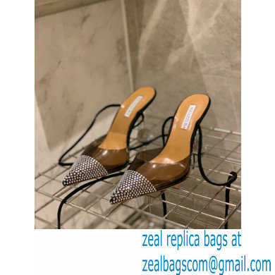 Aquazzura Heel 8.5cm PVC Nights Pumps Black 2022 - Click Image to Close