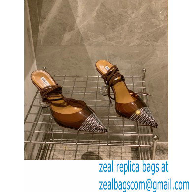 Aquazzura Heel 8.5cm PVC Nights Pumps Coffee 2022