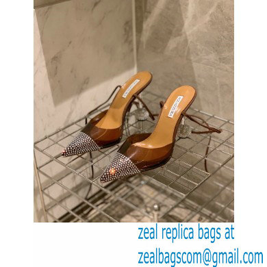 Aquazzura Heel 8.5cm PVC Nights Pumps Coffee 2022