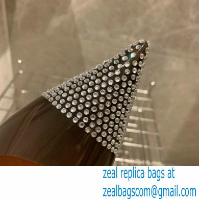 Aquazzura Heel 8.5cm PVC Nights Pumps Coffee 2022 - Click Image to Close