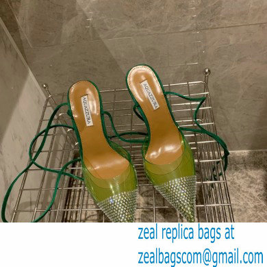 Aquazzura Heel 8.5cm PVC Nights Pumps Green 2022 - Click Image to Close