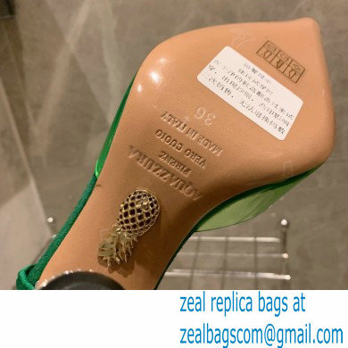 Aquazzura Heel 8.5cm PVC Nights Pumps Green 2022 - Click Image to Close