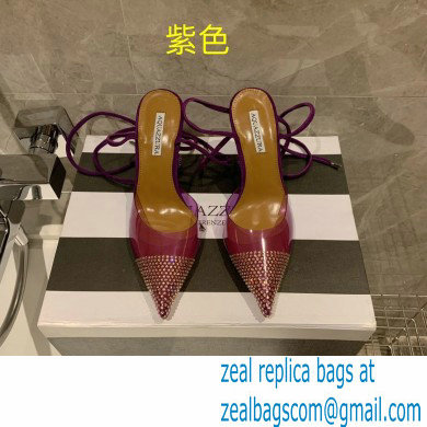 Aquazzura Heel 8.5cm PVC Nights Pumps Purple 2022