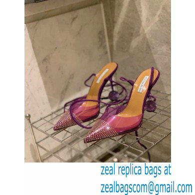 Aquazzura Heel 8.5cm PVC Nights Pumps Purple 2022