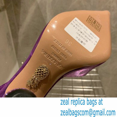 Aquazzura Heel 8.5cm PVC Nights Pumps Purple 2022 - Click Image to Close