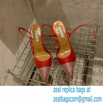 Aquazzura Heel 8.5cm PVC Nights Pumps Red 2022