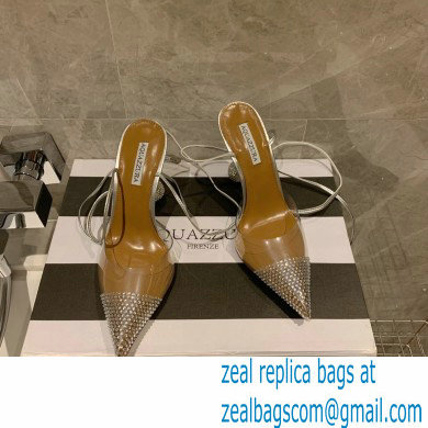 Aquazzura Heel 8.5cm PVC Nights Pumps Silver 2022 - Click Image to Close